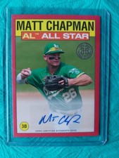 2021 Topps Matt Chapman Auto 03/10  1986 All-Star Red Parallel Topps Certified 