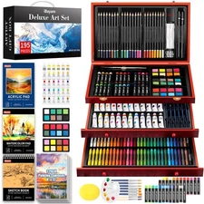 Art Supplies, 195 Pack Art Set Drawing Kit for Kids Teens Girls Boys Adult, A...