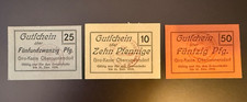 Notgeld - 1919 - Obercunnersdorf - 10 + 25 + 50 Pfennig - Bedarf