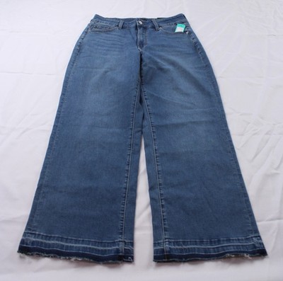 Prosperity Women's Full Length Wide Leg Denim Jeans EH6 Blue Size 10 NWT