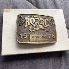 Hesston Rodeo Belt Buckle 1976 NFR National Finals Limited Edition Bicentennial