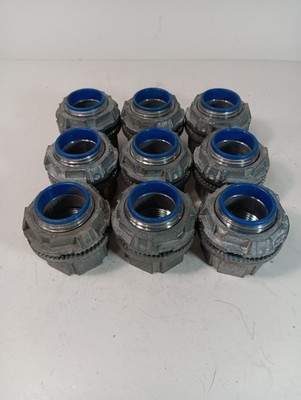 H100TB Lot Of 9 Thomas & Betts 1-Inch Zinc Water Tight Conduit Hub NEW