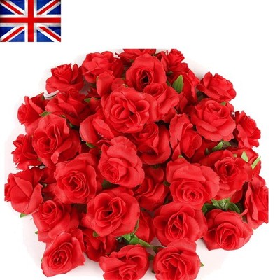 Luxuriöser 50-teiliger wasserdichter roter künstlicher Rosenstrauß für Hochzeiten & Events