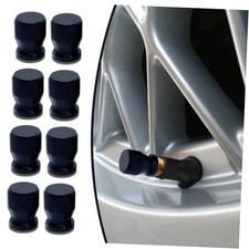 8 Pcs Car Tire Valve Stem Cap Covers, Aluminum Alloy Air Caps Cover, Leak Black