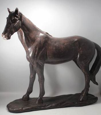 Nice Quality Horse Statue Resin in Brown Finish 12 