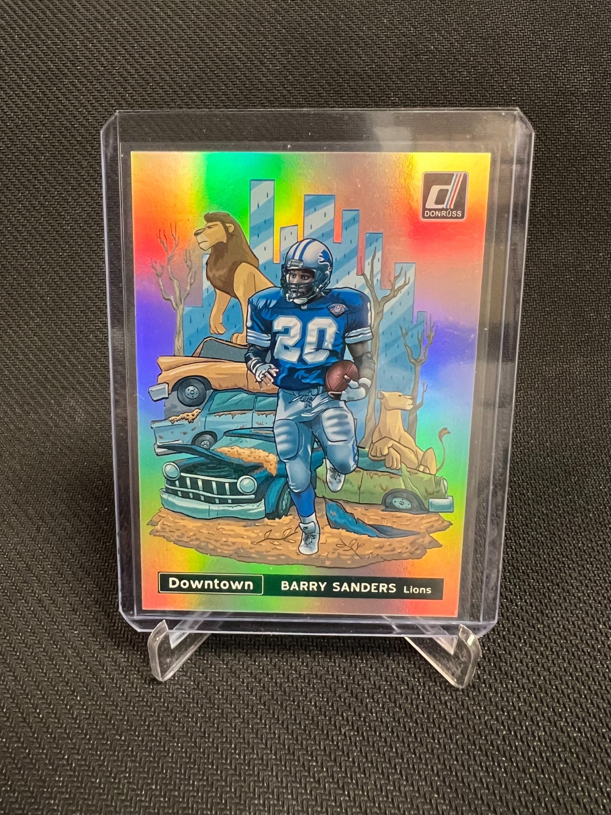 Barry Sanders 2021 Donruss Downtown SSP Case Hit! #DT-14 Lions