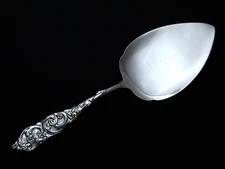 ❤️ GLADSTONE c. 1890 AMSTON SILVER LG SOLID PIE SERVER 10” ART NOUVEAU