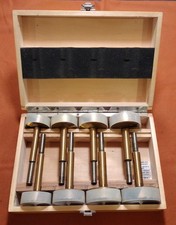 8 Piece Forstner Drill Bit Set Titanium Nittride Coated 1/2" shank in wood case