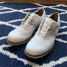 FootJoy Premiere Series Men's White/Gray Leather Spiked Golf Shoes 7.5M 99021