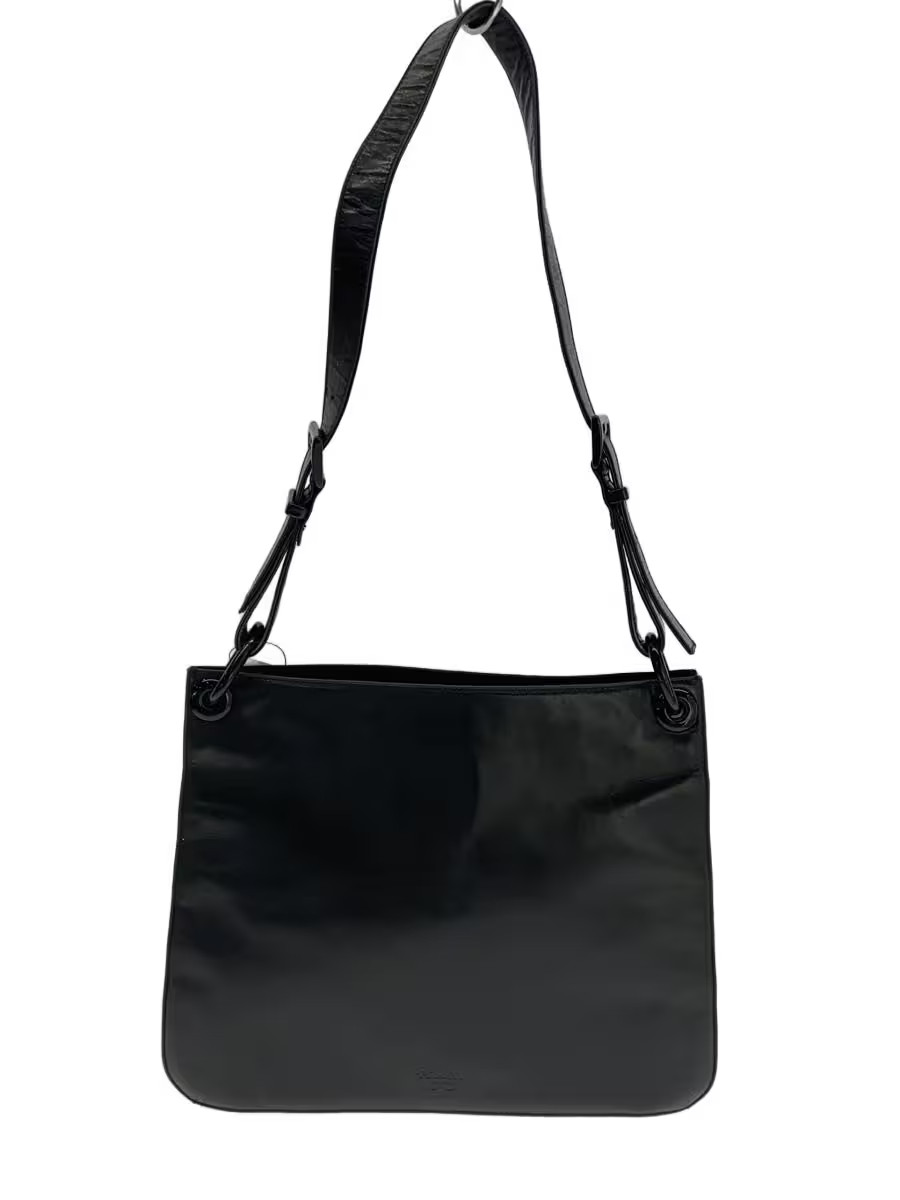 PRADA Shoulder Bag Leather Black