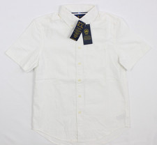 Polo Ralph Lauren Boys Performance Short Sleeve Button Shirt White Whtie