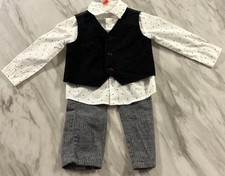 Toddler Boys' Dress Outfit with Vest, Shirt, and Pants Set