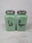 Vintage Hazel Atlas Jadeite Green Roman Arch Salt & Pepper Shaker Set