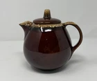 Vintage Hull Pottery Brown Drip Glaze Teapot Oven Proof Tea Pot with Lid USA