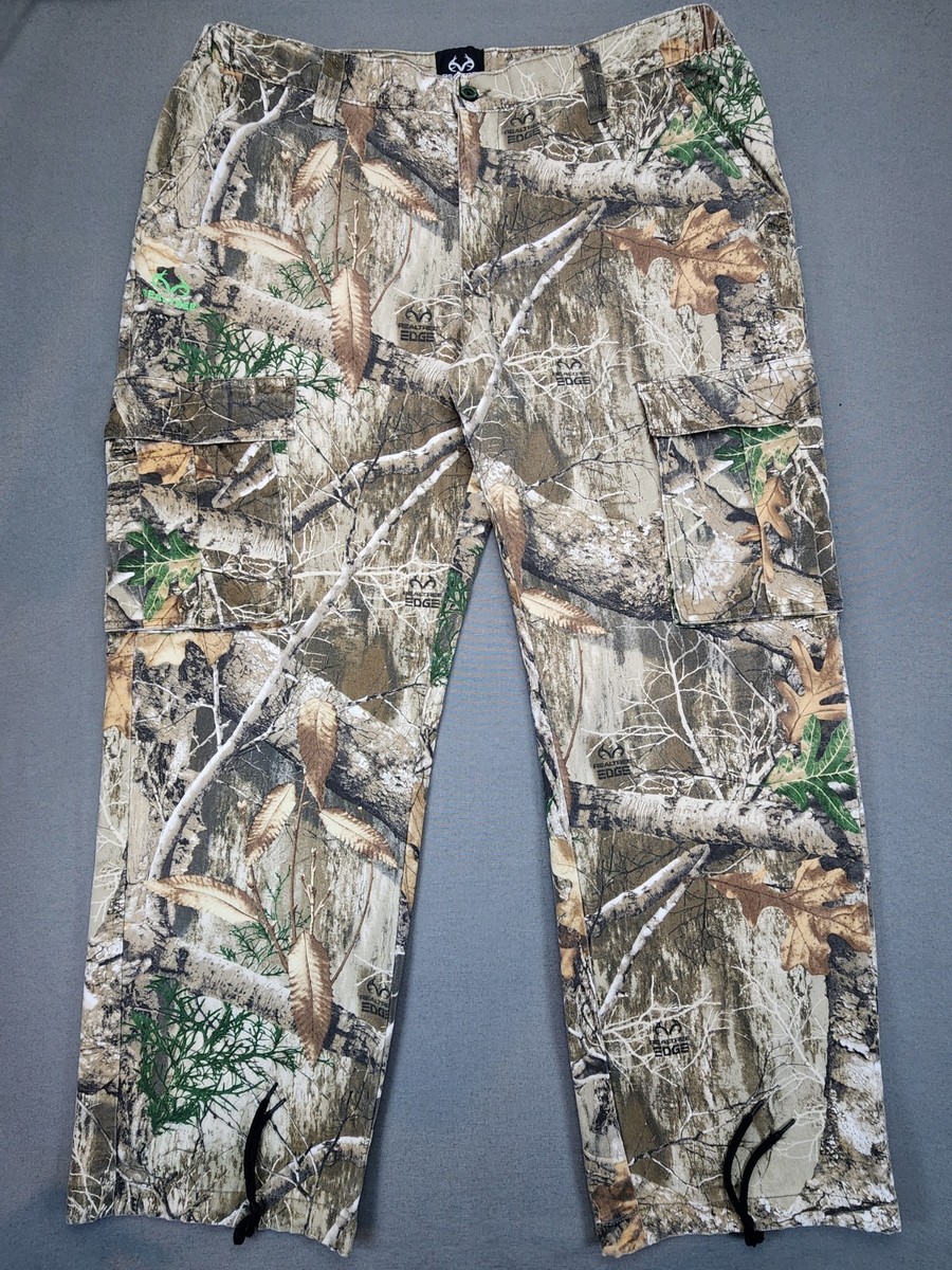 Realtree Edge Camo Pants Mens XL 40 42 Cargo Pockets Stretch