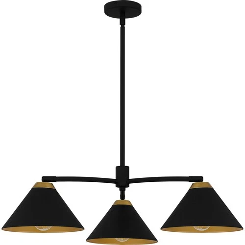Matte Black  Chandelier from the Alscott Collection - Picture 2 of 5
