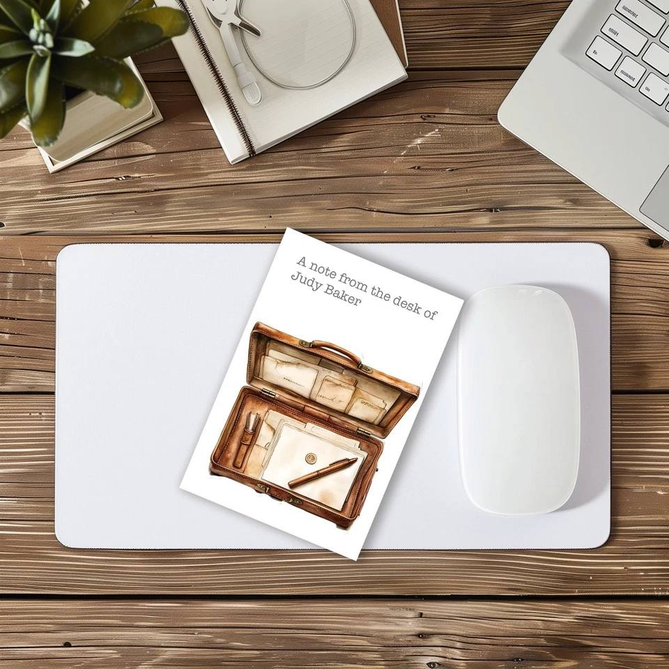 Tarjetas de notas hechas a mano para todas las ocasiones personalizadas desde el escritorio de tu nombre personalizadas Foto 2 de 2