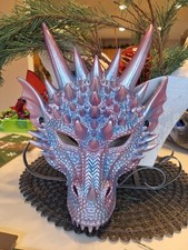 Máscara de anime Carnival Dragon 3D púrpura brillante súper suave