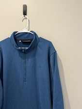 Under Armour Coldgear Pullover Men's 1/4 Zip Blue Size 3XL Loose Long Sleeve
