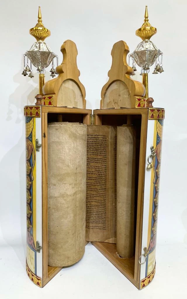 Kosher Torah scroll Gevill Sefaradi Sefer Torah vintage Jewish Torah gift