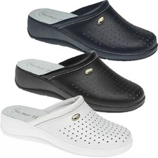 Womens Nurse Mule Comfort Hospital Kitchen Clogs Closed Toe Wedge Heel Shoes