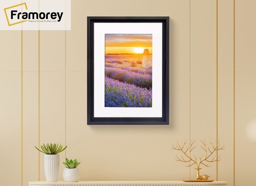 Black Rectangle Picture Frame Without Mount & Oslo Frames with White Mount - Picture 18 of 81
