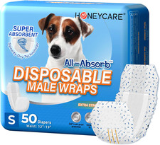 50 Pack Waist Disposable Dog Diapers Male Wraps Belly Bands Pet Soft Small Size 
