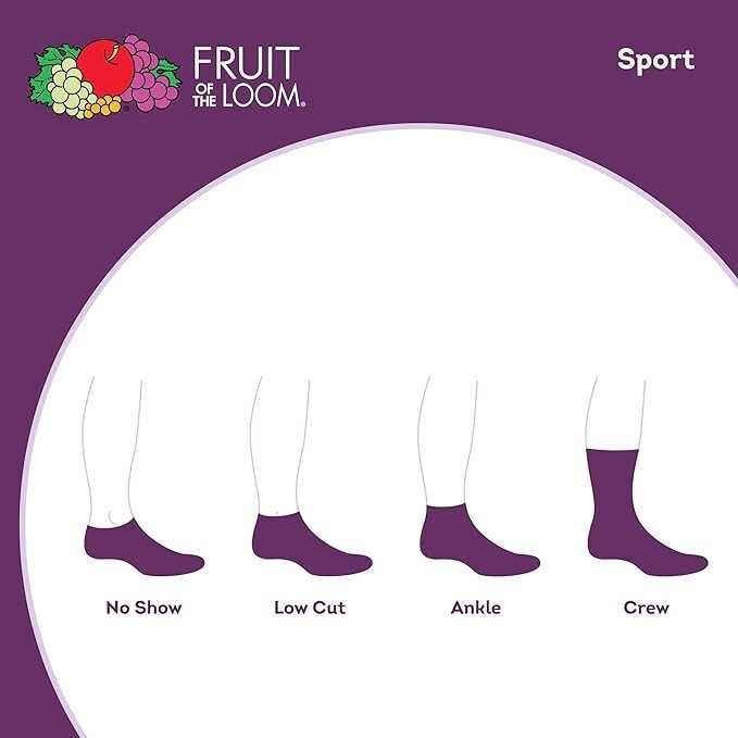 Fruit Of The Loom Women's Coolzone No Show Tab Socks 6-Pair Pack | eBay