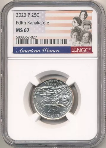 2023 P Edith Kanaka'ole Quarter - NGC MS67