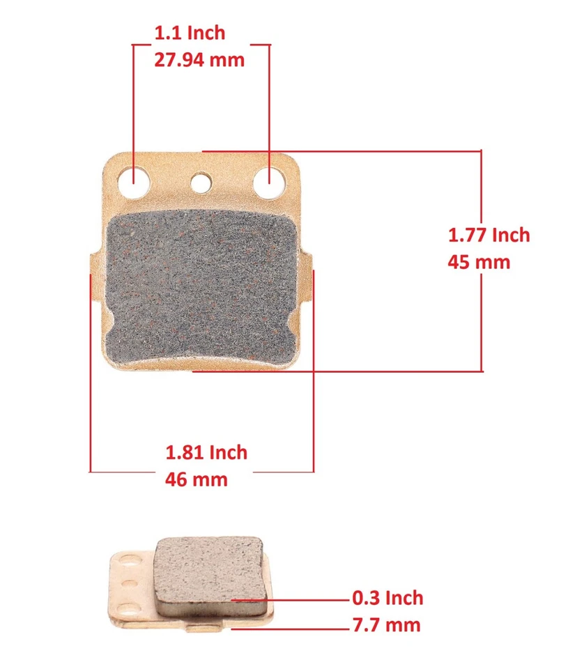 Pastillas freno trasero Suzuki Quadrunner 230 LT230E LT-230E 2x4 1987 1988 1989-1993 Foto 2 de 4