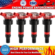 4 Pack Ignition Coils For Hyundai Accent Veloster Kia Rio Soul 1.6L DOHC UF652