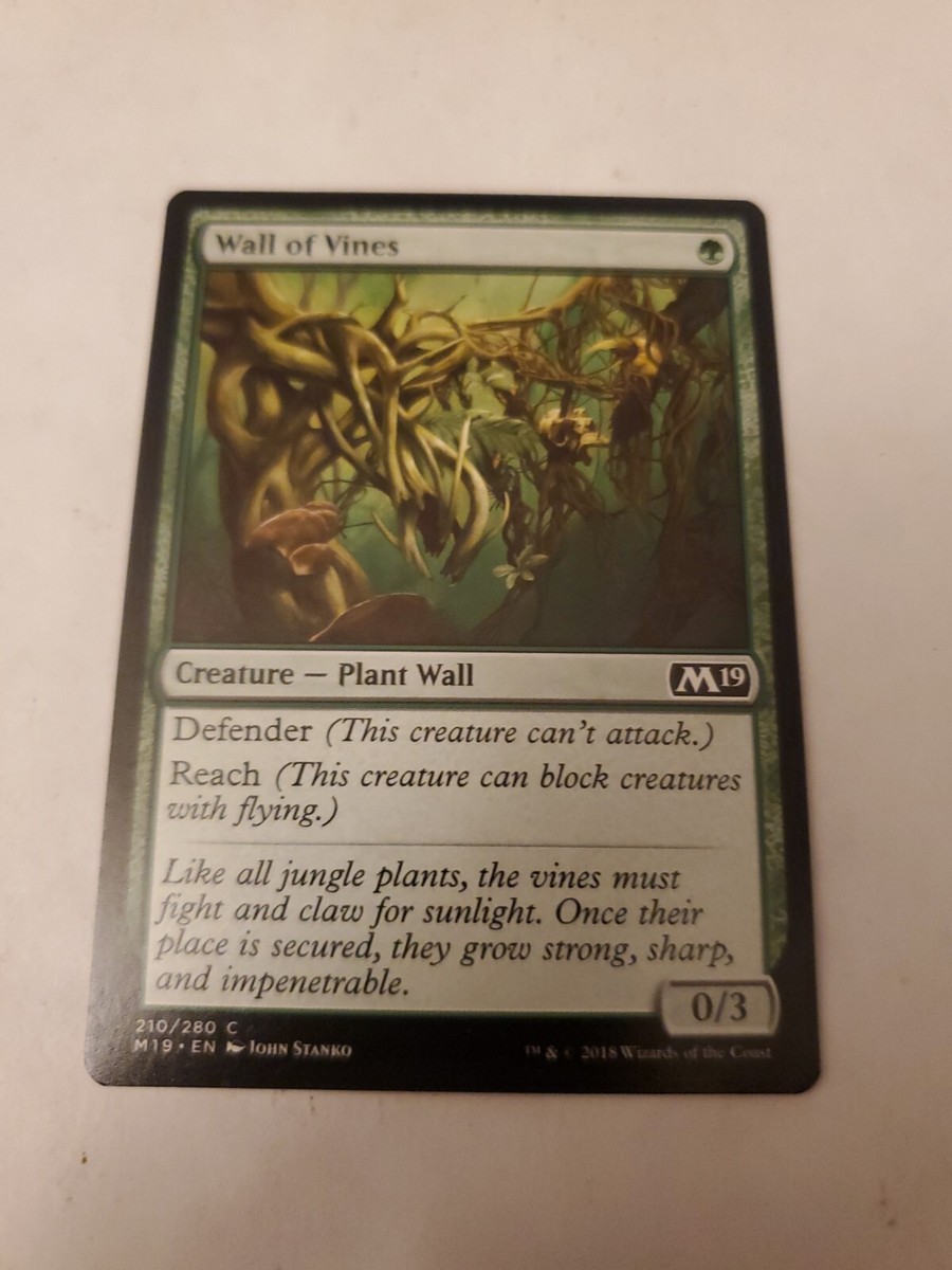 MTG Wall of Vines Core Set 2019 210/280 Regular Common | eBay