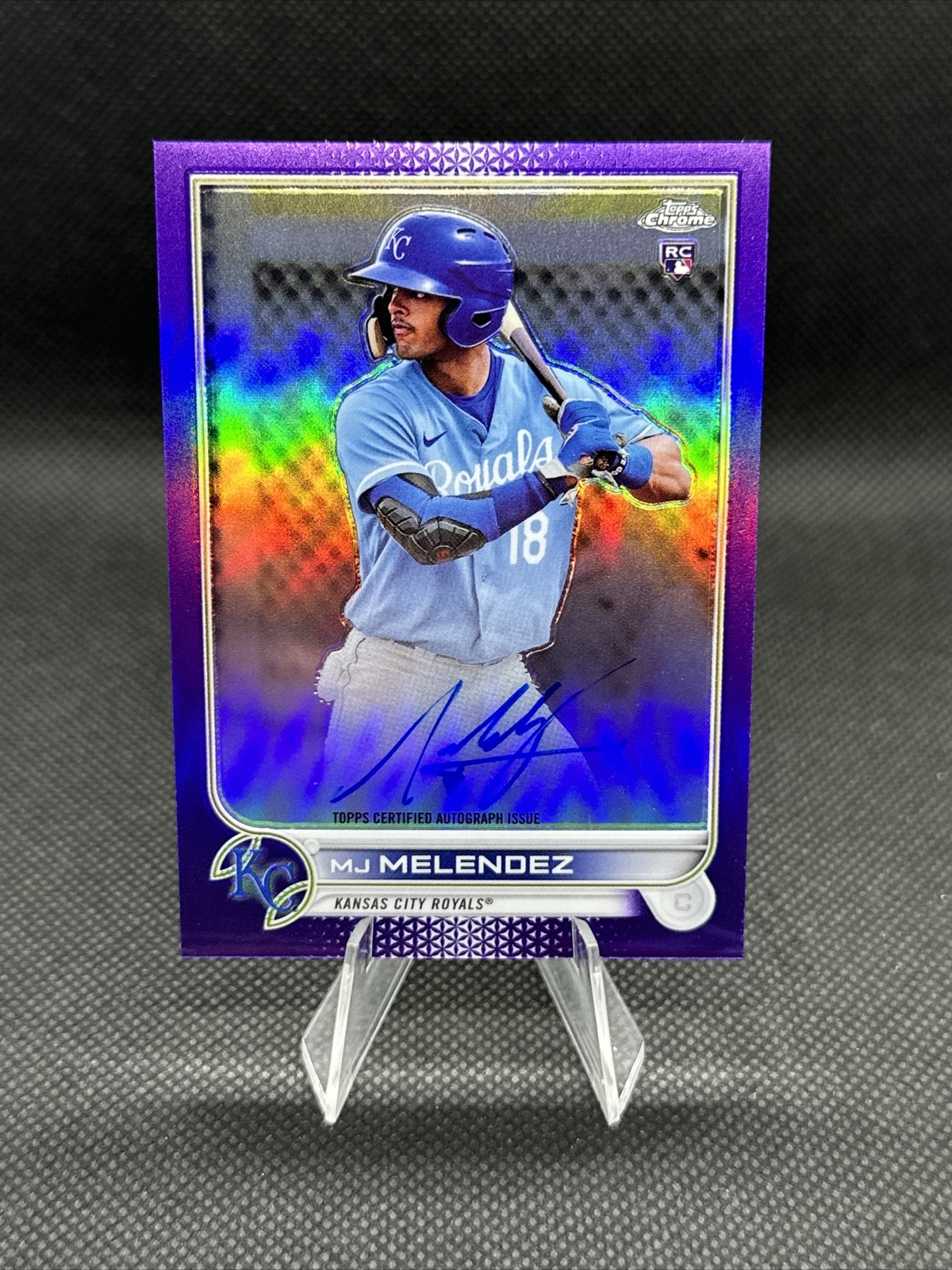 2022 Topps Chrome Rookie Auto Purple Refractor MJ Melendez #/250 (RA-MJM) RC