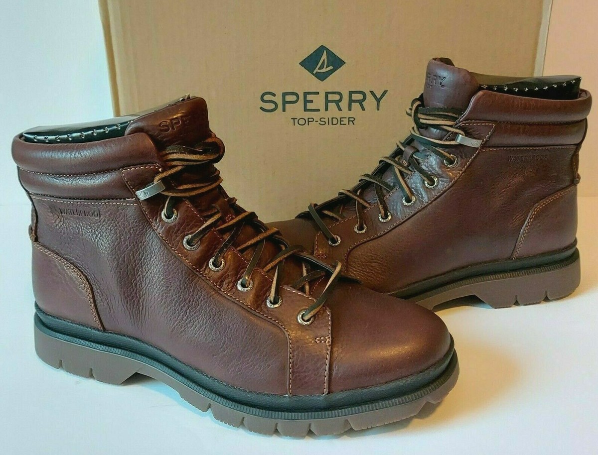 Sperry Watertown LTT Leather Boot Mens 11 M Dark Brown Water 