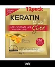 KERATIN PLUS GOLD Intense Brazilian Hair Treatment 12pack 20g each