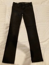 Gap 1969 Real Straight Black Jeans Women's 25r NWOT