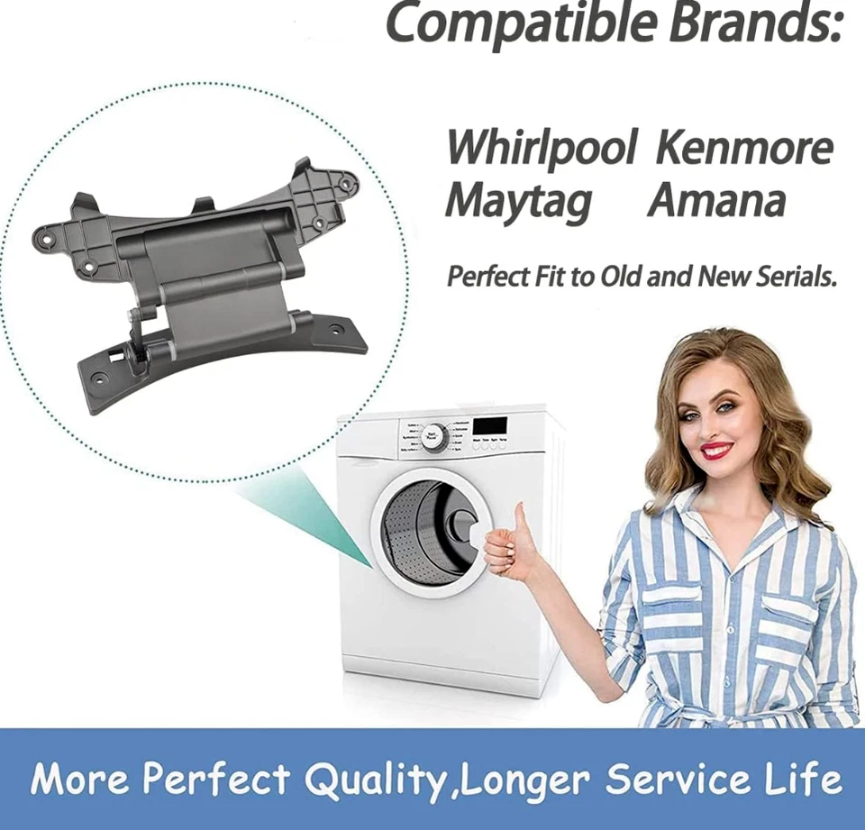 Bisagra de puerta de lavadora para Kenmore 110.47789700 110.49962603 Maytag MHWE300VW00 Foto 3 de 4