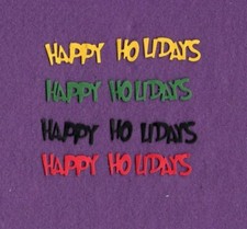 HAPPY HOLIDAYS  2 Christmas die cuts scrapbook cards