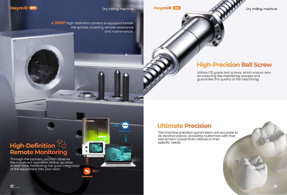 5-Axis Dental Dry Milling Machine CAD/CAM Cutting Dentistry Closed Loop ...