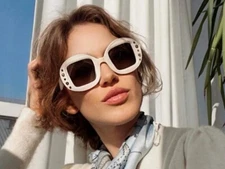 Anthropologie RE:SIN Electra II Sunglasses w/Amber Handcrafted Japan $360 NWT 