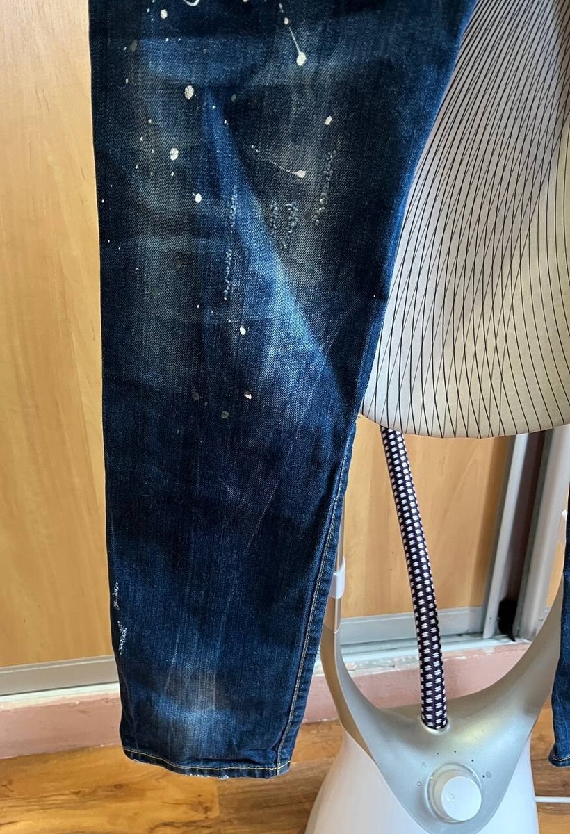 【美品 レア 完売品】DSQUARED2 Skinny Dan 46 Dsquared2 Men's Skinny Jeans Blue Size 46(S) Designer Denim