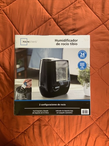 Mainstays 1.2 Gallon Warm Mist Humidifier, HF3102BL, Black - Picture 2 of 9