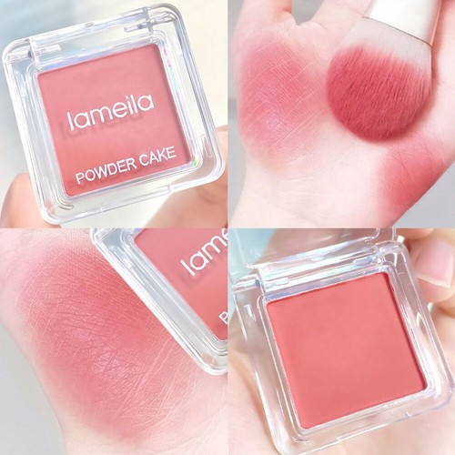Powder Blusher Highlight Monochrome Powder Blusher Cosmetics Waterproof wi - Picture 4 of 16