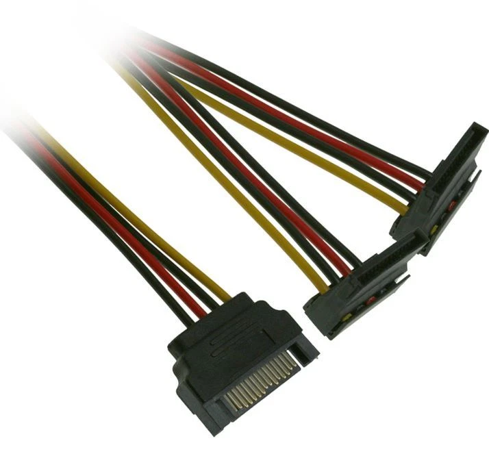 SATA Power Y Cable 1 Male 2 Female 14 inch splitter - Image 3 of 3