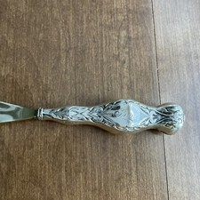 1904 BLACKINTON Sterling handled SHOE HORN, mono Irene, matches the Lion pattern
