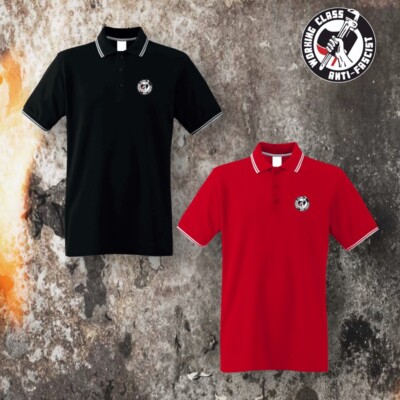 WORKING CLASS ANTIFASCIST POLO SHIRT 2 Farben, S-3XL)