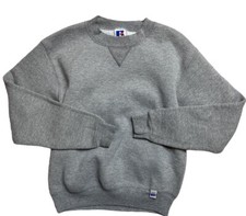 Vintage Russell Athletic Sweatshirt Youth SM Gray Pullover Crewneck 50/50