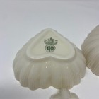Belleek Trinket Dish Heart Shaped Yellow Iridescent 4th Mark Green Set of 4 — photo 7