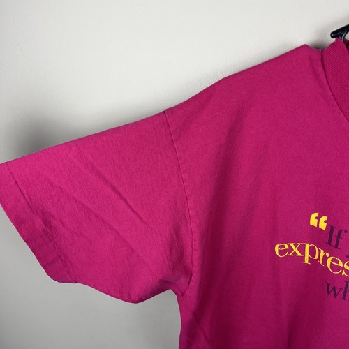 Vintage Virginia Slims Wear TShirt Pink Sz XL Express Yourself Promotional 90s - Picture 8 of 16