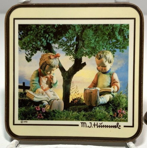 * Set of 6 English Hunting scarlet, PIMPERNEL 4.25"x4.25" COASTERS ----(I,7) - Picture 4 of 10